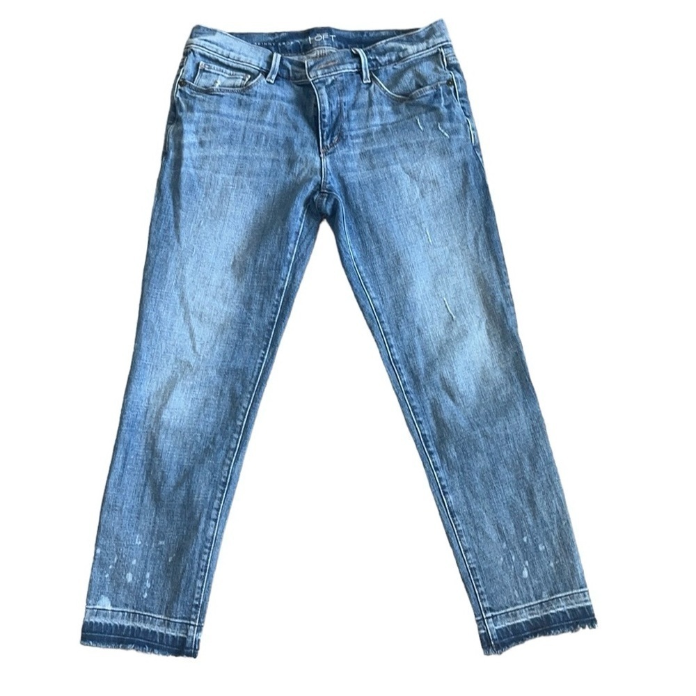 Loft women’s distressed skinny crop jeans size 26